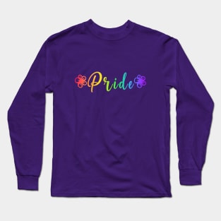 Gay Pride Rainbow Floral Long Sleeve T-Shirt